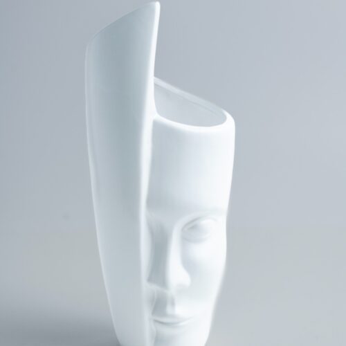 Jarron Brujas S (Color Blanco) 22,5 x 10 Cm.