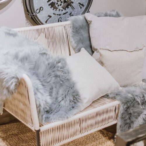 Pie de Cama Lodja (Color Gris Perla) 58 x 100 cm