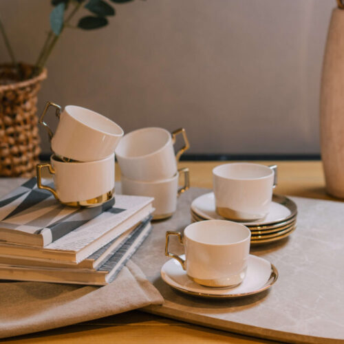 Juego de Te Paris L Set x 12 unidades 6 tazas + 6 platos