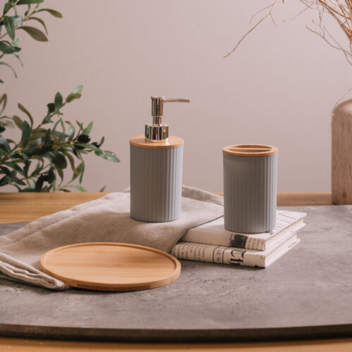 Set de Baño Zafra (Color Gris) 3 Piezas