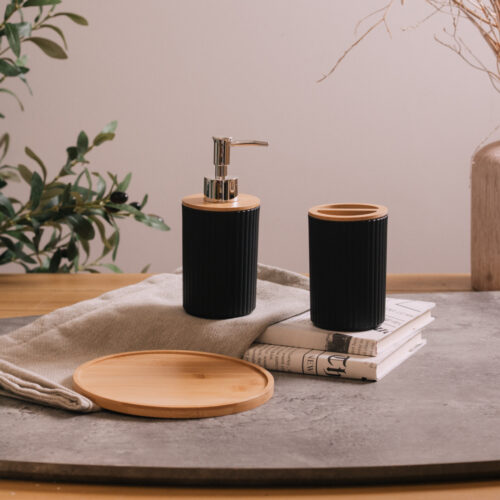 Set de Baño Zafra (Color Negro) 3 Piezas
