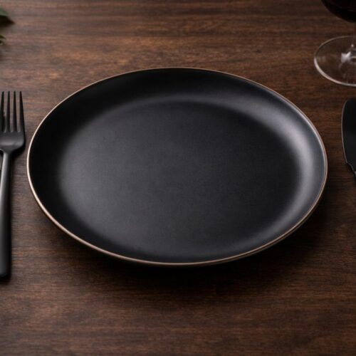 Plato Atenas 27 cm (Color Negro)